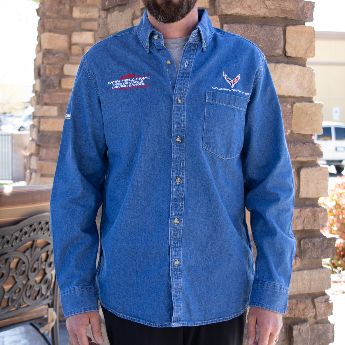 RF C8 Denim Button Up Spring Mountain Apparel