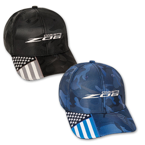 RF C8 ZO6 Black Camo Flag Cap