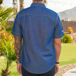 RF C8 Men's Short Sleeve Denim Button Up